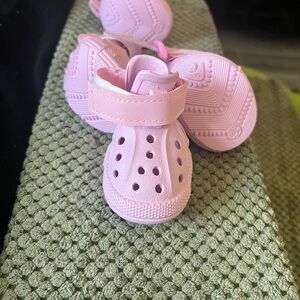Dog Shoes Pink Hook-and-Loop Velcro Waterproof